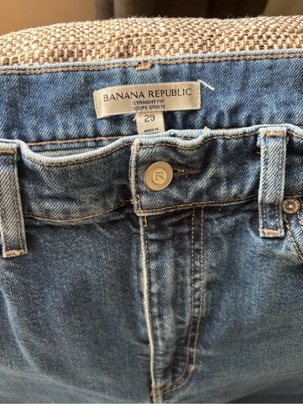 Banana Republic Straight Leg Women's Jeans in Mid Blue Denim